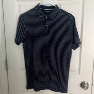 Banana Republic Men's Navy Blue Striped Polo Shirt